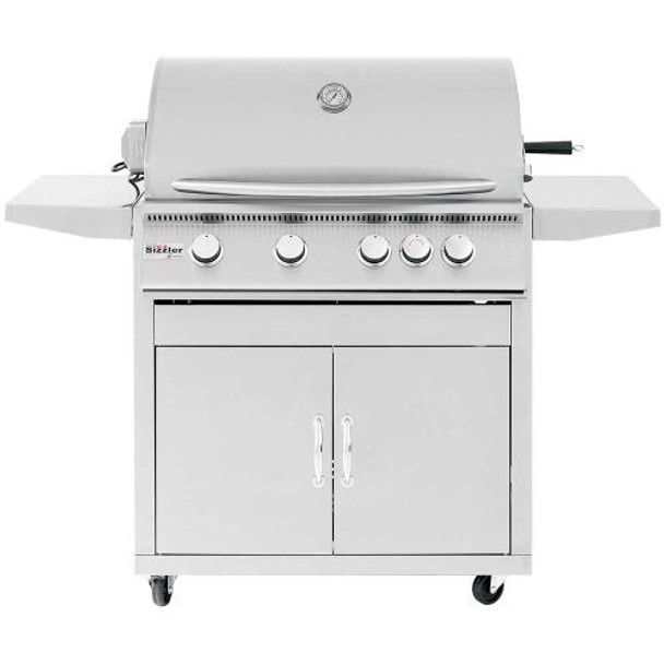 Summerset Sizzler 32-Inch 4-Burner Natural Gas Grill With Rear Infrared Burner - SIZ32-NG