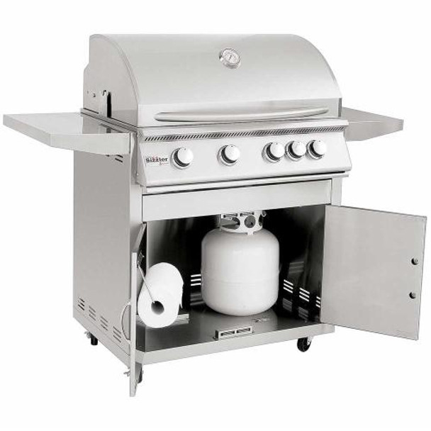 Summerset Sizzler 32-Inch 4-Burner Natural Gas Grill With Rear Infrared Burner - SIZ32-NG