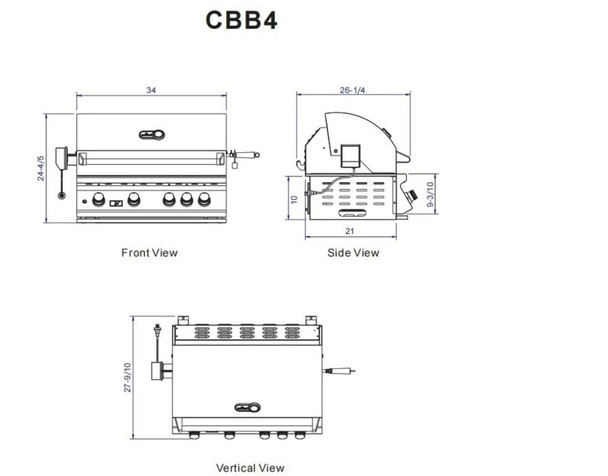 Whistler 4-Burner 96 x 28-Inch Gas Grill Island with Infrared Rear Burner, Double Side Burner, Sink, and Rotisserie Kit - Black Stainless