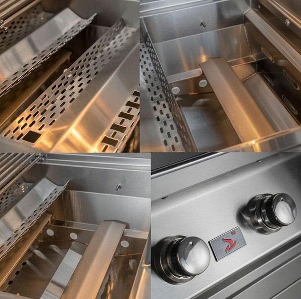 Whistler 4-Burner 96 x 28-Inch Gas Grill Island with Infrared Rear Burner, Double Side Burner, Sink, and Rotisserie Kit - Black Stainless