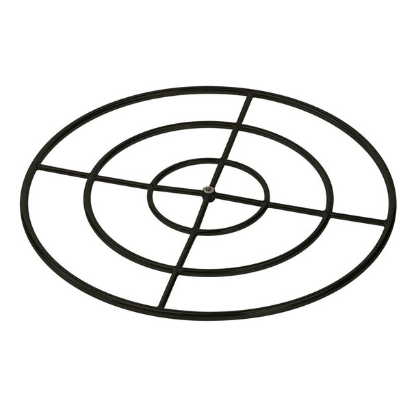 American Fire Products 36” Triple-Ring Black Steel Burner with a 3/4" Inlet - BK-FR-36