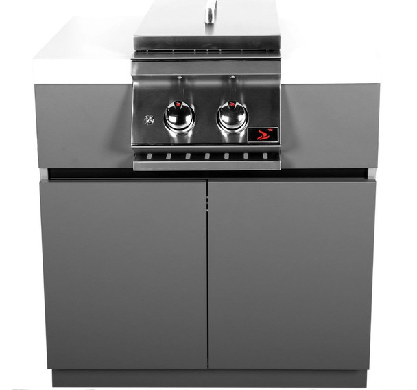 Whistler 4-Burner 102 x 28-Inch Gas Grill Island with Infrared Rear Burner, Refrigerator, Double Side Burner, and Rotisserie Kit
