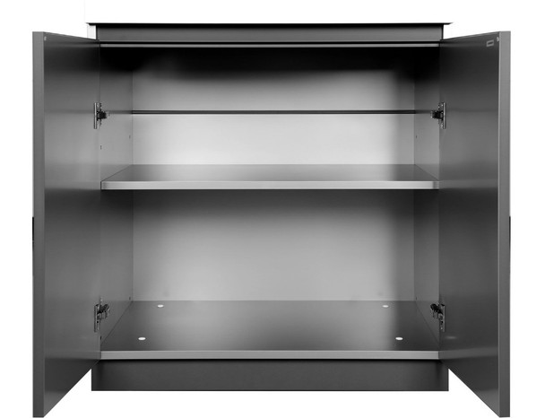 Whistler 5-Burner 110 x 28-Inch Gas Grill Island with Infrared Rear Burner, Refrigerator, and Rotisserie Kit - Black Stainless