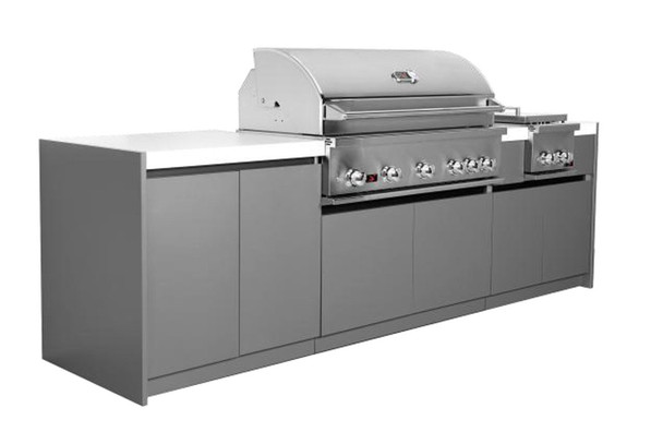 Whistler 5-Burner 104 x 28-Inch Gas Grill Island with Infrared Rear Burner, Double Side Burner, and Rotisserie Kit