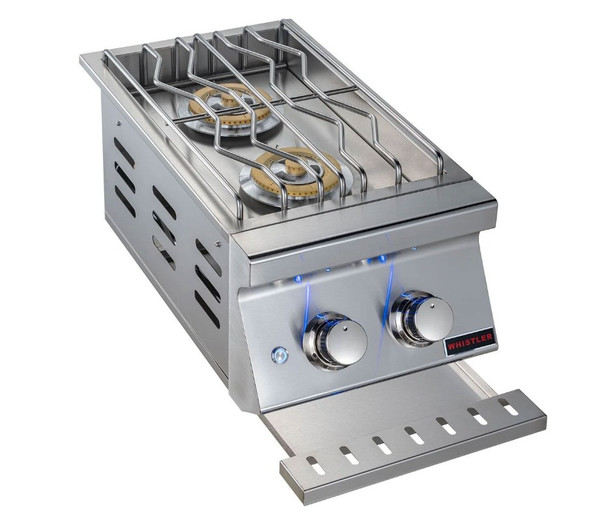 Whistler 4-Burner 133 x 28-Inch Gas Grill Island with Infrared Rear Burner, Refrigerator, Double Side Burner, and Rotisserie Kit