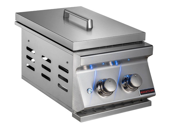 Whistler 4-Burner 133 x 28-Inch Gas Grill Island with Infrared Rear Burner, Refrigerator, Double Side Burner, and Rotisserie Kit