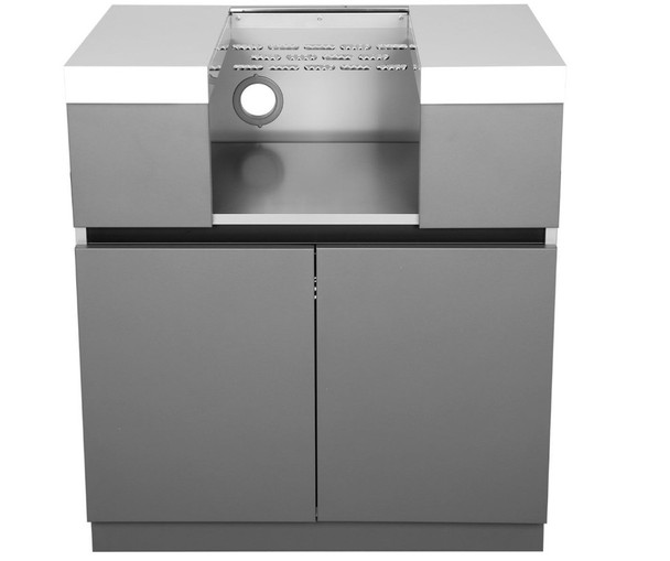 Whistler 4-Burner 127 x 28-Inch Gas Grill Island with Infrared Rear Burner, Sink, Double Side Burner, and Rotisserie Kit - Black Stainless