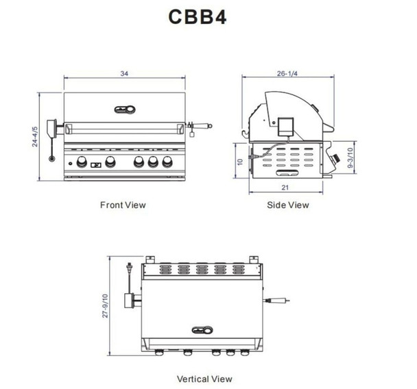 Whistler 4-Burner 127 x 28-Inch Gas Grill Island with Infrared Rear Burner, Sink, Double Side Burner, and Rotisserie Kit