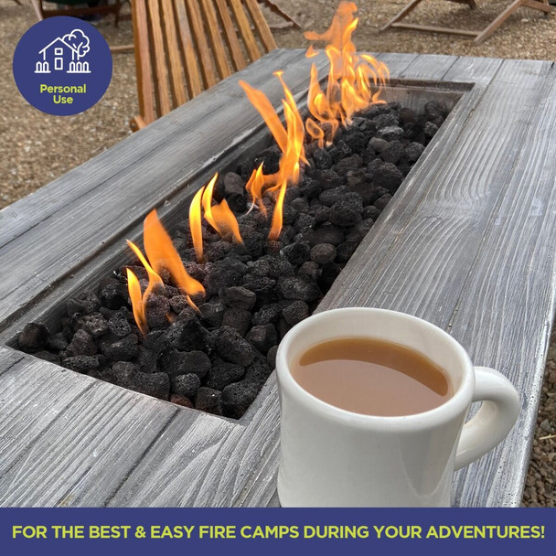 American Fire Products Medium Black Lava Rock 40 Pounds - LAVA-M-040