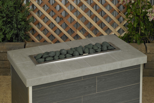 American Fire Products Matte Black Lite Stones Set - 15 Stone Set - AFG-LSTONE-MB-15