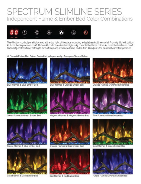 Modern Flames Spectrum Slimline Electric Fireplace - 74"