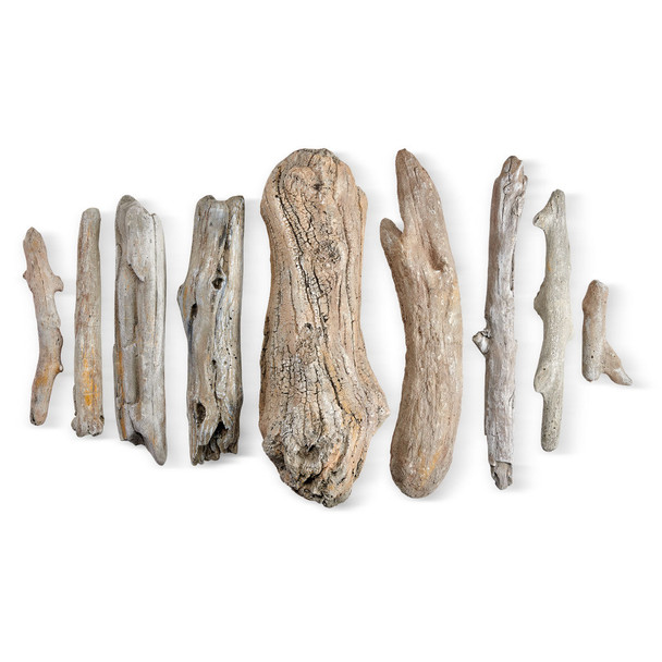 American Fire Products Formation Creation Driftwood Ceramic Gas Fire Pit Logs – 9 Piece Set - AFP-FPL-DW