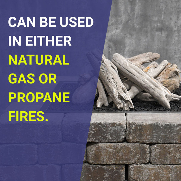 American Fire Products Formation Creation Driftwood Ceramic Gas Fire Pit Logs – 9 Piece Set - AFP-FPL-DW