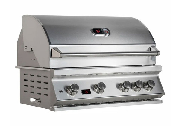 Whistler 34-Inch 4-Burner Built-In Gas Grill With Rear Infrared Burner, Grill Lights, Rotisserie Kit & Cover