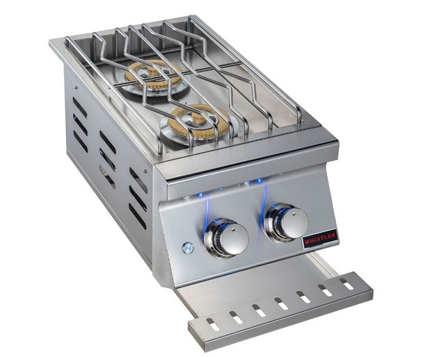 Whistler 31-Inch Stainless Steel Side Burner Cabinet with Gas Double Side Burner