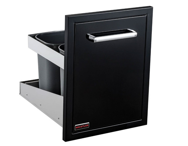 Whistler 16.5-Inch Black Stainless Steel Trash Drawer/Propane Tank