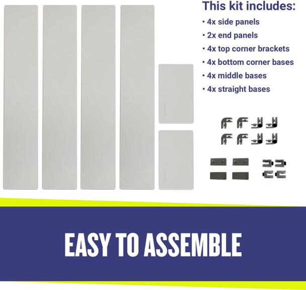 American Fire Products Linear Glass Flame Guard for 60" x 6" Linear Drop-In Fire Pit Pan - FG-LCB-60