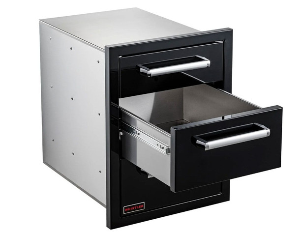 Whistler 21.5-Inch Black Stainless Steel Triple Drawer