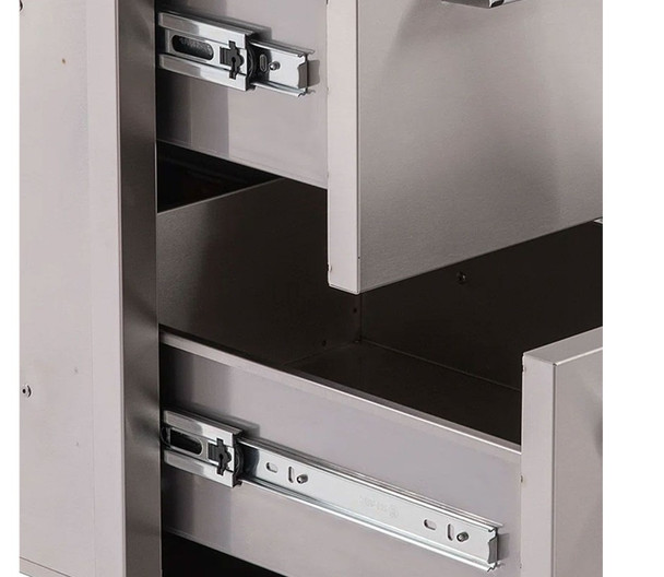 Whistler 33-Inch Stainless Steel Double Drawer and Door Combo with Paper Towel Holder