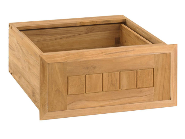 Pacific Teak Millworks Cottage 18-Inch Teak Wood Single Access Drawer - UD1-18C