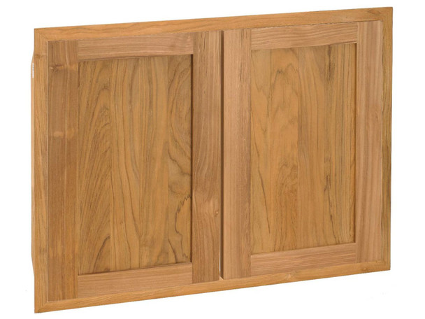 Pacific Teak Millworks 30-Inch Shaker Panel Teak Wood Double Access Door - AD2-30S