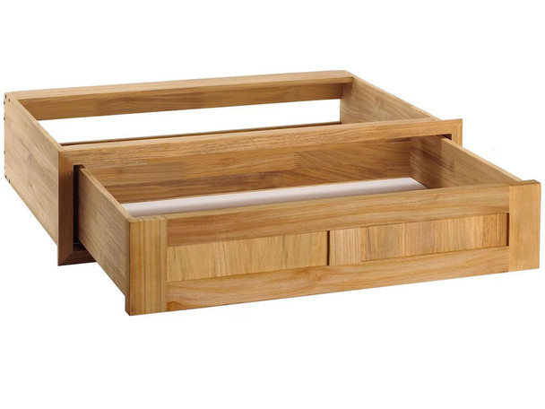 Pacific Teak Millworks 30-Inch Shaker Panel Teak Wood Single Drawer - UD1-30S