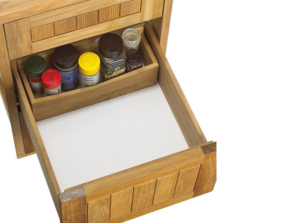 Pacific Teak Millworks Teak Wood Spice Rack - SR-1