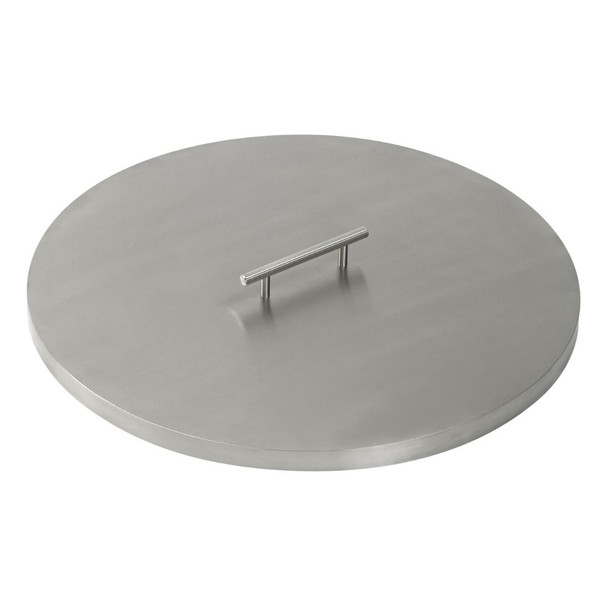American Fire Products Stainless Steel Cover for Round Drop-In Fire Pit Pan - SS-CV-RSP-19