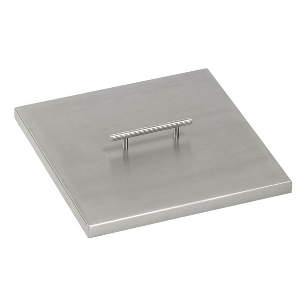 American Fire Products Stainless Steel Cover for Square Drop-In Fire Pit Pan - SS-CV-SQP-24