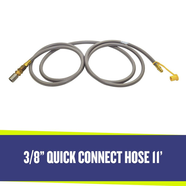 American Fire Products Fire Pit Propane Installation Kit with 11' Hose and Quick-Connect - AFG-FPLP