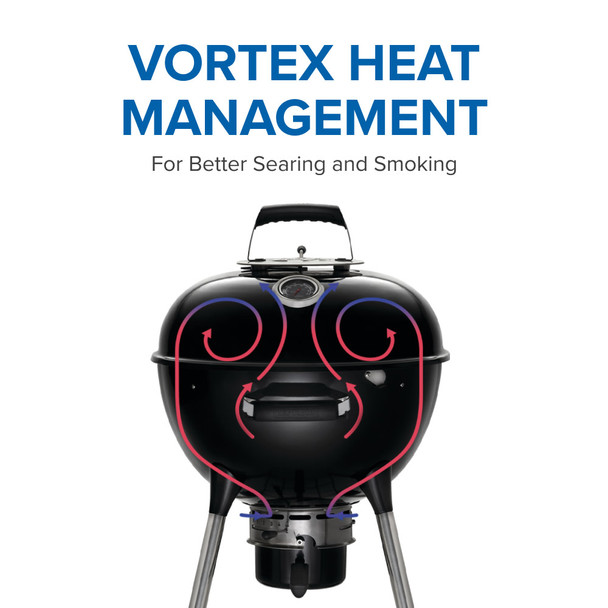 Napoleon 18 Inch Charcoal Kettle Grill - Black - NK18K-LEG-3