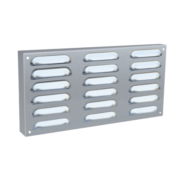 TrueFlame 12-Inch x 6-Inch Stainless Steel Masonry Mount Island Vent Panel - TF-IV-12M