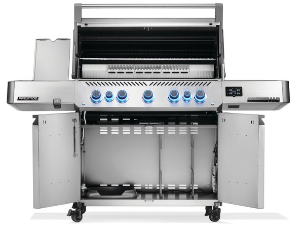 Napoleon Prestige 665 Connected 5-Burner Gas Grill with Infrared Rear Burner, Infrared Side Burner, Rotisserie Kit, WiFi & Bluetooth - P665VXRSIBXSS