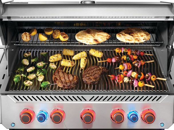 Napoleon Prestige 665 Connected 5-Burner Gas Grill with Infrared Rear Burner, Infrared Side Burner, Rotisserie Kit, WiFi & Bluetooth - P665VXRSIBXSS