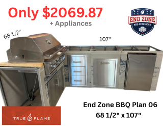 end zone bbq kitchen outdoor kitchen plan 06