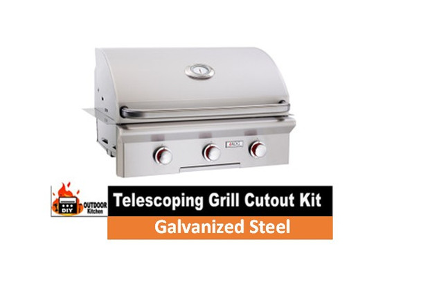 DIY Outdoor Kitchen Grill Cutout Kit (22.75"-37.25"cutout)