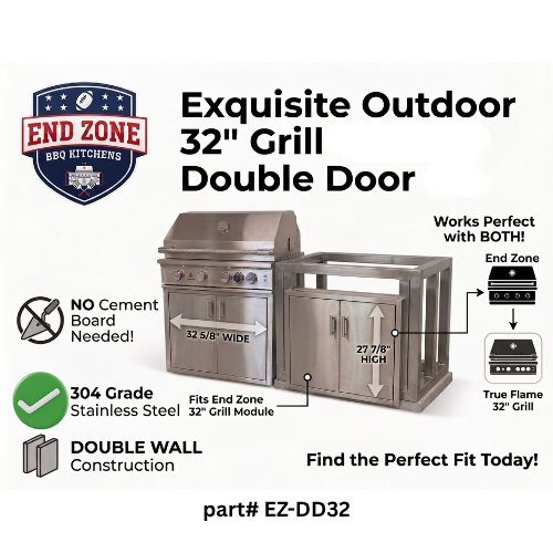 End Zone 32" Double Doors Under Grill