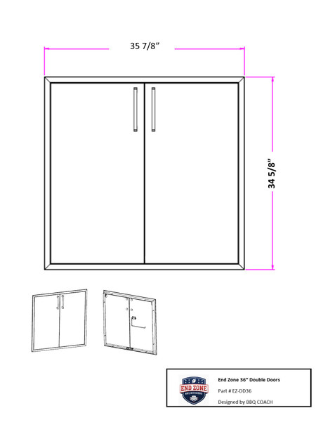 End Zone 36" Double Doors w/ Paper Towel Holder