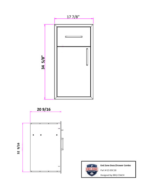 End Zone Single Drawer/Door Combo (Fully Enclosed)