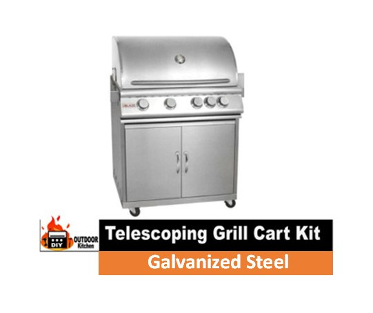 DIY Outdoor Kitchen Grill Cart Cutout Kit ( 48-64" cutout width)