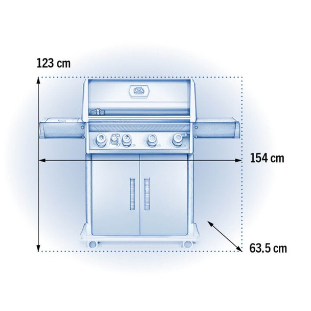 Napoleon Rogue XT 525 SIB Propane Gas Grill with Infrared Side Burner - Stainless Steel - RXT525SIBPSS-1