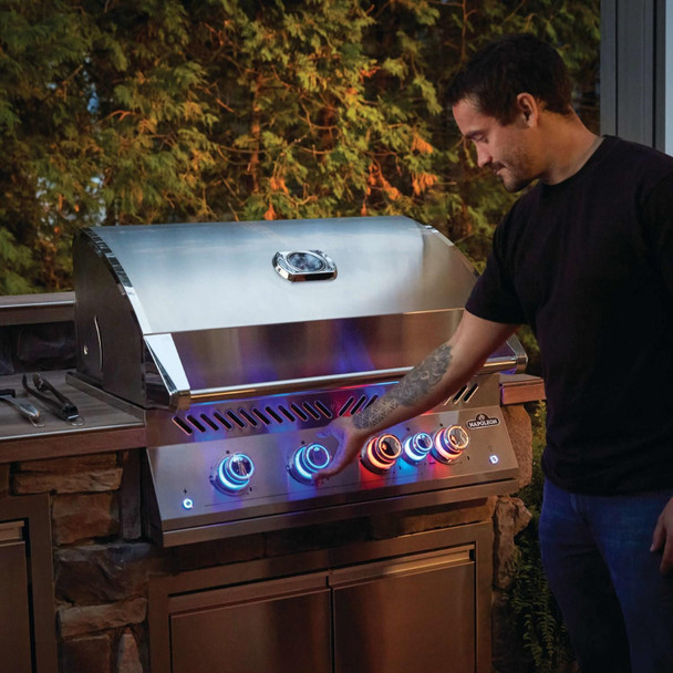 Napoleon Built-In 700 Series 38-Inch Propane Gas Grill w/ Infrared Rear Burner & Rotisserie Kit - BIG38RBPSS-1