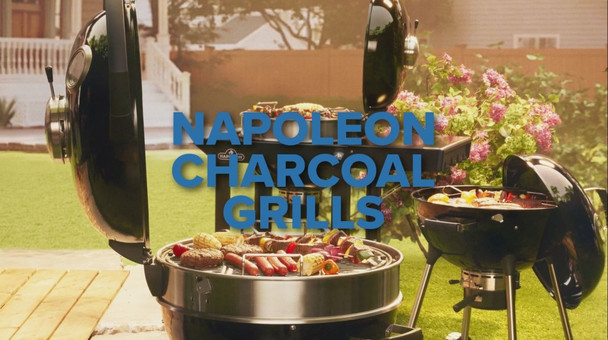 Napoleon 18 Inch Charcoal Kettle Grill - Black - NK18K-LEG-3