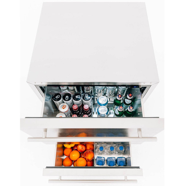 TrueFlame 24-Inch Deluxe Outdoor Rated 2-Drawer Refrigerator