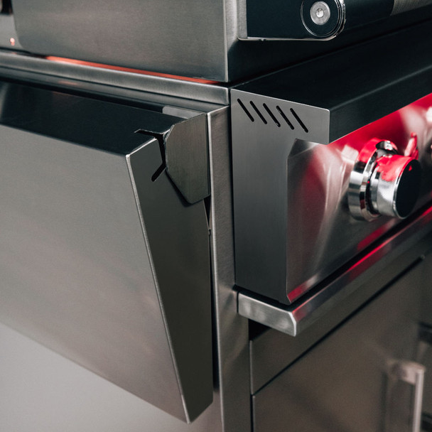 TrueFlame Stainless Deluxe Cart & TrueFlame 32-Inch 4 Burner Grill - TF32 + CART-TF-32DC