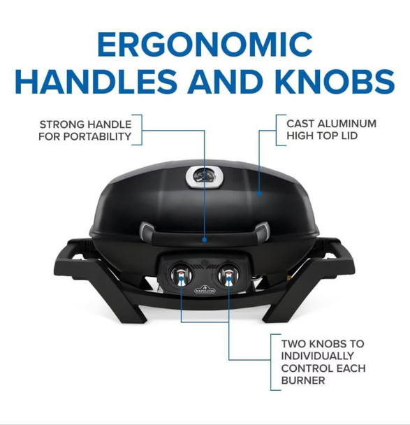 Napoleon TravelQ PRO 285 Portable Propane Gas Grill - Black - PRO285-BK