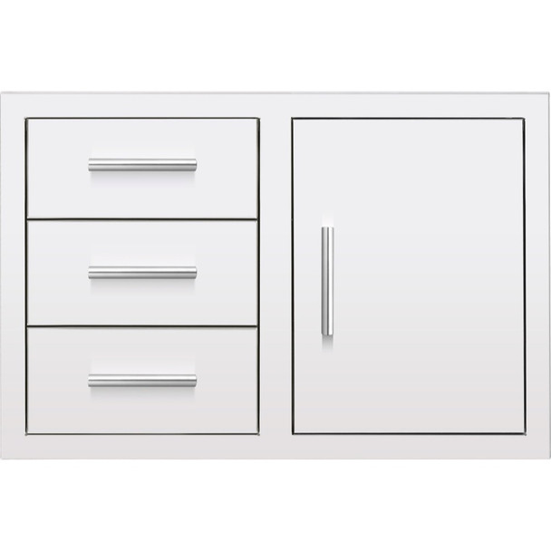 Summerset 33-Inch Stainless Steel Access Door & Triple Drawer Combo
