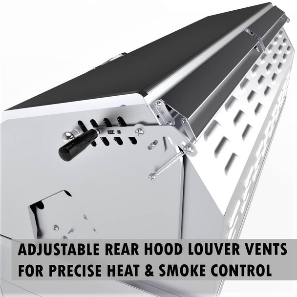 Sunstone Series 42-Inch Hybrid Dual Zone Charcoal/Wood Burning Grill