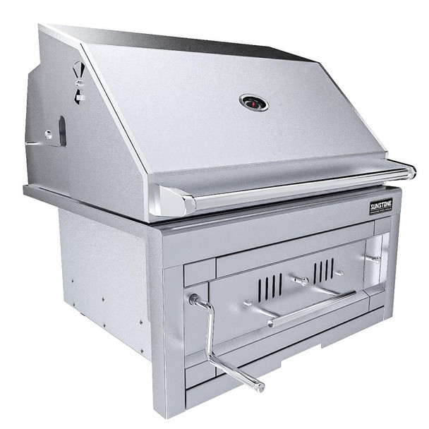 Sunstone Series 28 Inch Single Zone 304 Stainless Steel Charcoal Grill