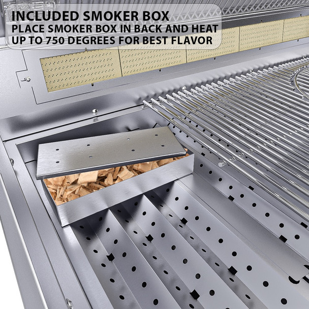 Sunstone Ruby 42-in 5-Burner Built-In Grill w/ Rotisserie